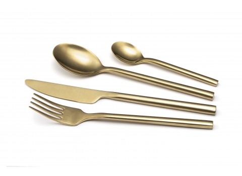 Fourchette de table dorée Mat 