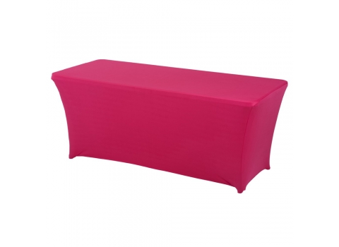 Pack Table buffet plastique + Housse Fuchsia   
