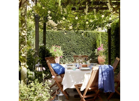 Guirlande guinguette Led Transparente - PRO Blanc Chaud (au mètre) 
