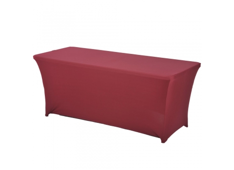 Pack Table buffet plastique + Housse Bordeaux  