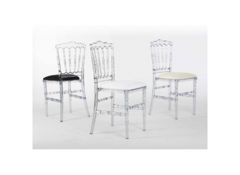 Chaise Napoléon Transparente  + Galette Blanche offerte