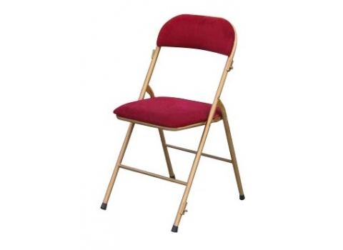 Chaise pliante Velours Bordeaux (Pour Intérieur exclusivement)