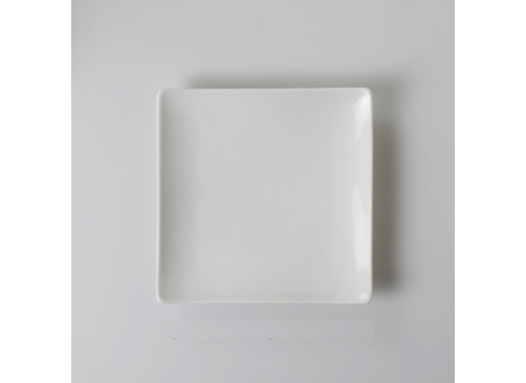 Assiette Carrée en Porcelaine 20 cm (Entrée ou dessert)