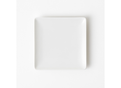 Assiette Carrée en Porcelaine 20 cm (Entrée ou dessert)