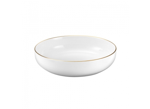 Assiettes Porcelaine de Limoges - Filet Or Ø 20 cm - Creuse