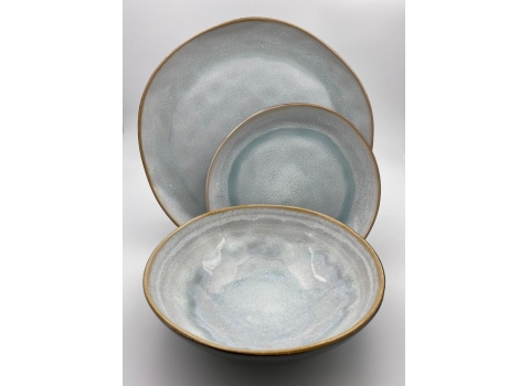 Assiette en grès - Aqua Blue Ø 28 cm (Plate) - Plat Principal 