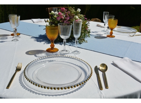 Verres en cristal taillé Ambre 