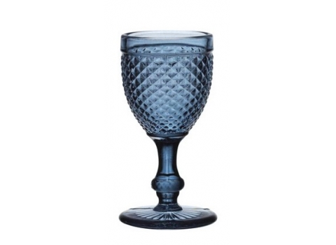 Verres en cristal taillé Bleu 