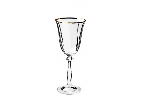 Verre à vin en cristal taillé Filet Or 25 cl