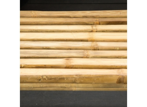 Banc pliant avec dossier en bambou naturel 