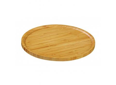 Plateau rond en bambou naturel - Ø 31,5 cm