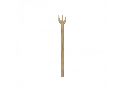 100 mini fourchettes en écorce de bambou 9 cm