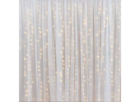 Pack Structure PRO + Rideau lumineux blanc 4,40 M x 3M (Haut).