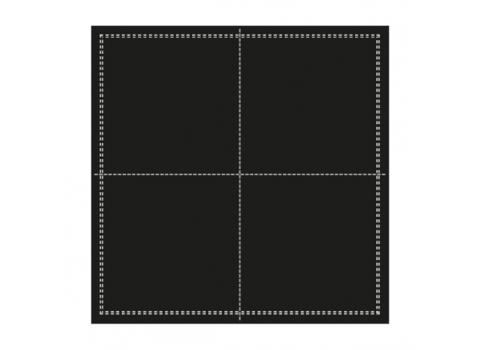25 Mini serviettes cocktail Noires en coton