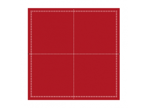 25 Mini serviettes cocktail Rouges en coton