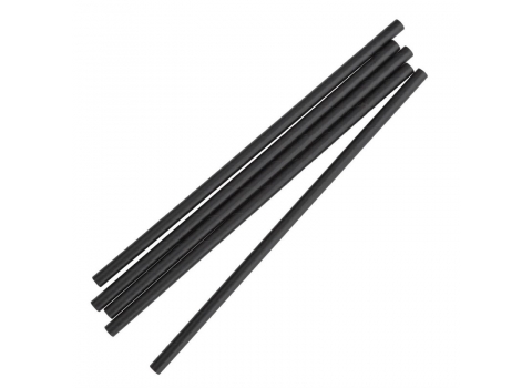 250 pailles en papier Noires 21 cm (emballées individuellement)