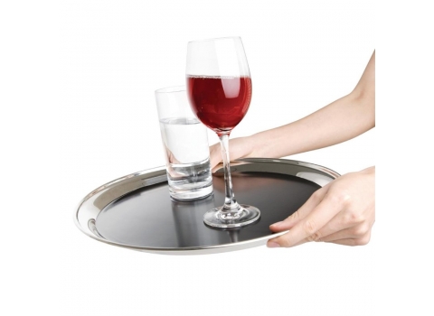 Plateau antidérapant Rond Inox/Caoutchouc Ø 36 cm 