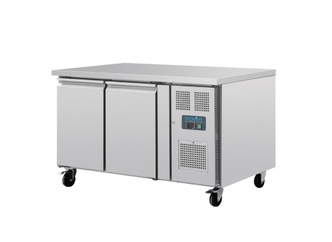 Table réfrigérée positive INOX - 2 portes - 350W - 427 Litres 
