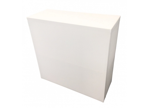 Housse Blanche pour Banque d'accueil 100 x 40 cm Hauteur : 100 cm