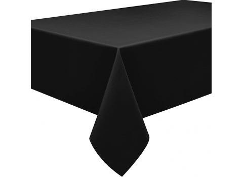 Nappe carrée Noire Unie 180 cm x 180 cm