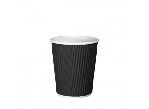 25 Gobelets carton double paroi noir 25 cL