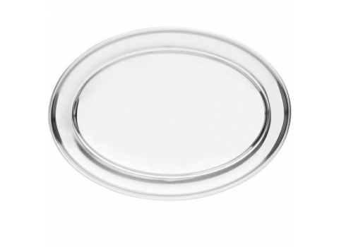 Grand Plateau Inox Ovale : 60 cm x 42 cm