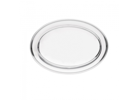Petit Plateau Inox Ovale : 45 cm x 30 cm