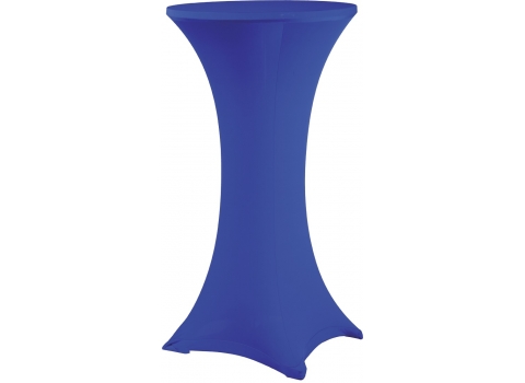 Pack Table Mange-Debout Ø 60 cm + Housse extensible Bleue 
