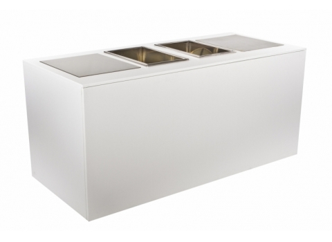 Table Buffet Chafing-dish Lackfolie 200 x 90 cm : Blanche