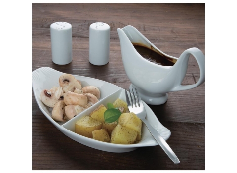Ensemble sel et poivre en porcelaine blanche (2 pièces)