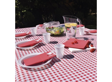 Nappe en papier damassé vichy en rouleau 1,18m x 25m