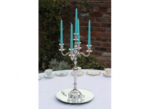 Chandelier Argent - 5 branches  - 50 cm (Petit)