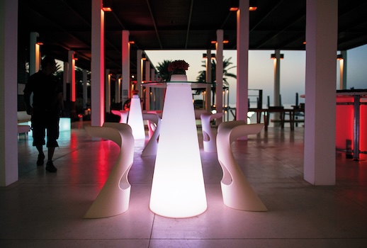 Mange-debout lumineux PREMIUM Ø 70 cm Sans Fil