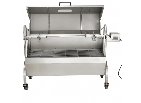 Barbecue à Charbon avec Tournebroche Électrique 103 cm x 37,5 cm