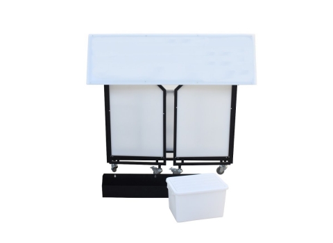 Bar mobile à roulettes pliable