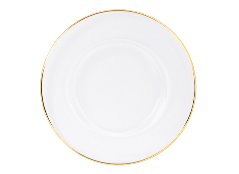 Assiette de Présentation Filet Or Transparente - 33 cm