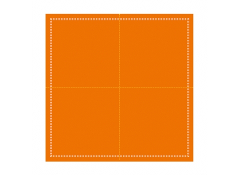 25 Mini serviettes cocktail Oranges en coton