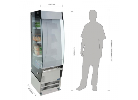 Vitrine positive libre service 220L - 1300W