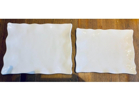 Assiette Rectangulaire de dressage Incassable - 35 x 43 cm  (Grand)
