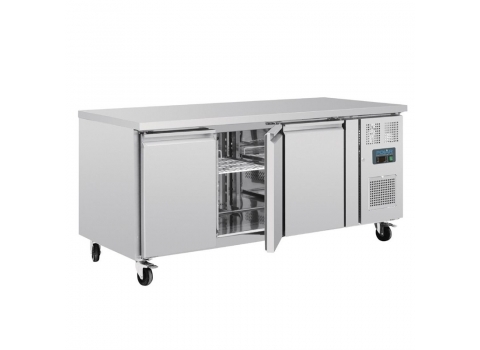 Table réfrigérée positive INOX - 3 portes - Tropicalisé - 350W - 634 litres