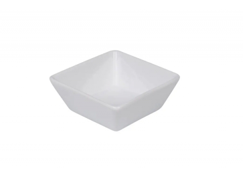Coupelle blanche en porcelaine : 10 x 10 cm x 4,5(h)