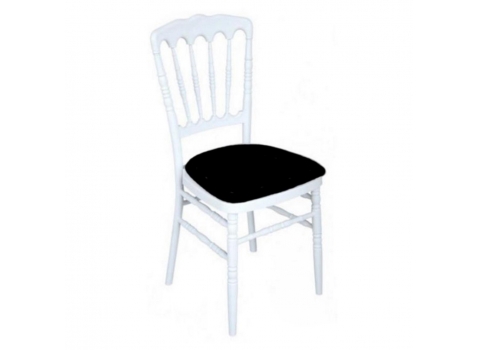 Chaise Napoléon Blanche + Galette Noire offerte