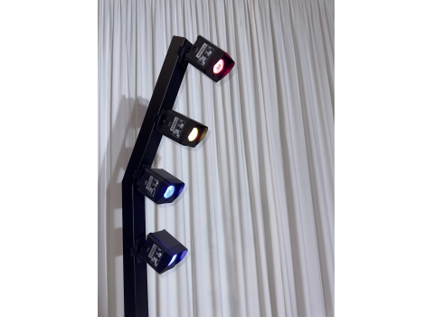 Mât nu pour Projecteurs par LED 10W Multicolores sur Batterie 