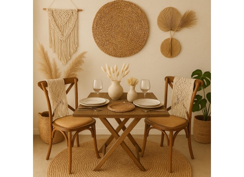 Table carrée VINTAGE carré 70x70 cm (Hauteur 74 cm)