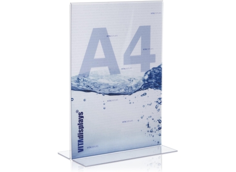 Présentoir de table Vertical en Plexi A4 : 21 x 29,7 cm