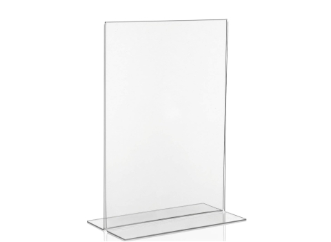 Présentoir de table Vertical en Plexi A4 : 21 x 29,7 cm