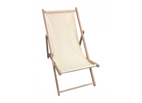 Chaise longue Chilienne (Transat) : Beige écru 