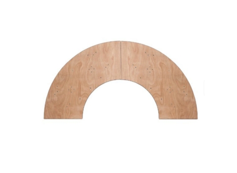 Table Serpentine en bois 