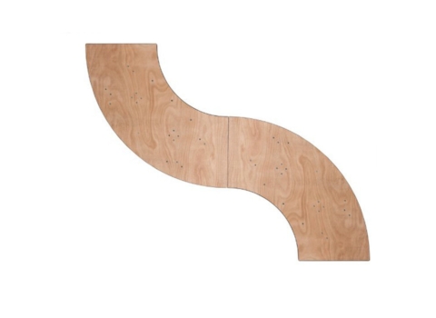 Table Serpentine en bois 