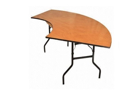 Table Serpentine en bois 